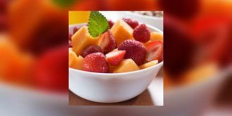 Salade de melon et de fraises