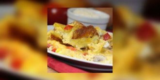 Omelette froide au saumon fume