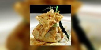 Aumônières poire et fromage de chèvre