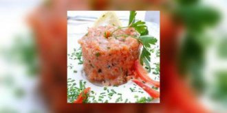 Tartare d-huitres et de crevettes