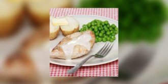 Escalope de veau aux petits pois