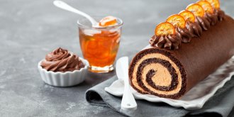 Buche glacee chocolat pistache mandarine