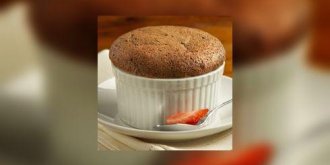 Souffle au cacao et salade d-oranges