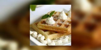 Gaufres à la mousse de poires