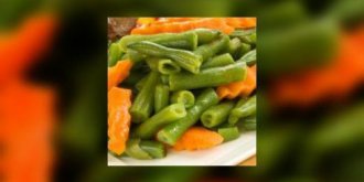 Carottes et haricots verts persilles