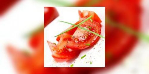 Salade de tomates a la ciboulette