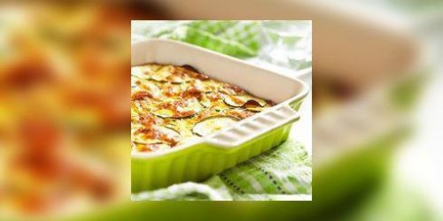 Gratin de courgettes au saumon fume