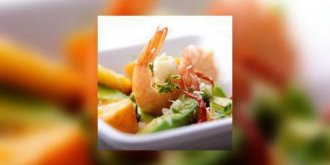 Salade de cresson et crevettes a l-aneth