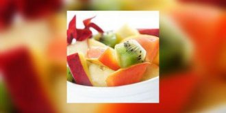 Salade de fruits au the vert