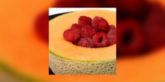 Melon surprise aux framboises