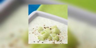 Soupe glacée de concombre au yaourt