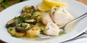 Filets de sole et courgettes a la vapeur de menthe