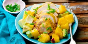 Poulet roti a la mangue