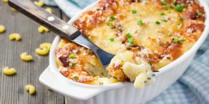 Gratin de nouilles a la ricotta et a la ciboulette 