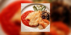 Filets de carrelet, sauce americaine et riz Basmati