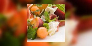 Salade melon au magret de canard