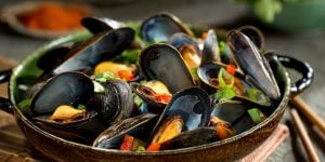 Curry de moules lait d’amande 