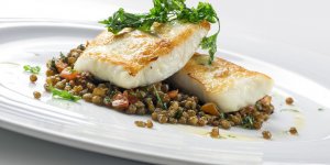 Filets de turbot a la moutarde et aux tomates