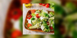 Salade de courgettes, pistaches, raisins