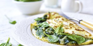 Omelette de legumes au coulis d-herbes