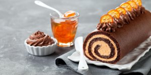 Buche glacee chocolat pistache mandarine