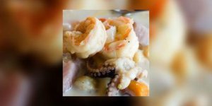 Potiron aux crevettes