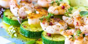 Tapas courgette crevettes