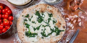 Pizza aux epinards et a la ricotta