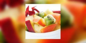 Salade de fruits au the vert