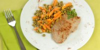 Escalope de veau aux petits pois