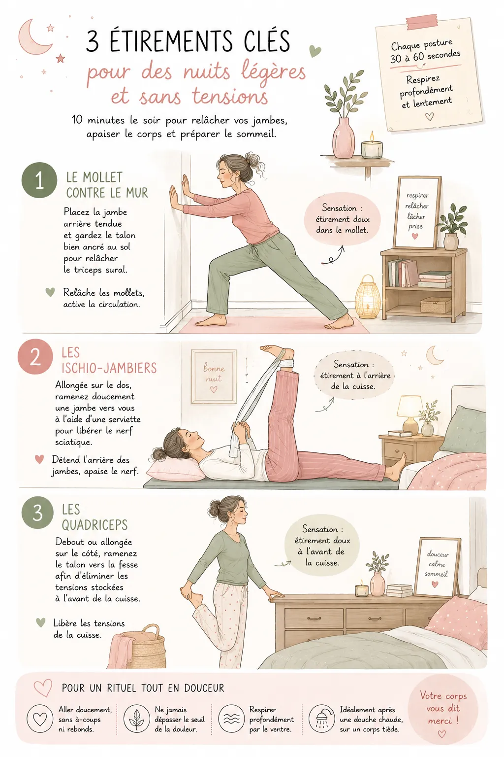 3 étirements anti jambes lourdes
