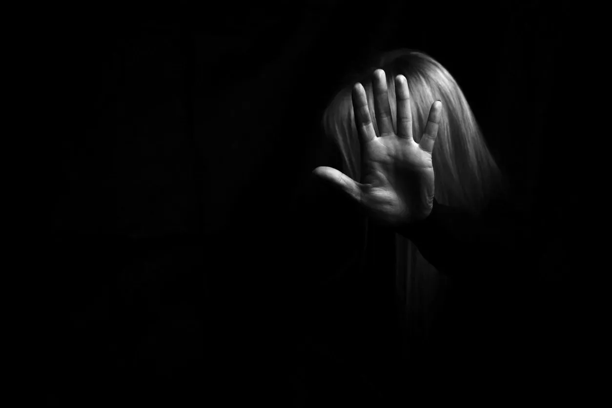 woman's hand showing gesture stop woman's hand showing gesture stop
