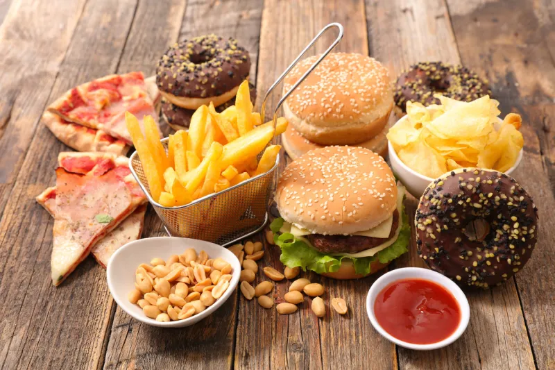 assorted junk food assorted junk food