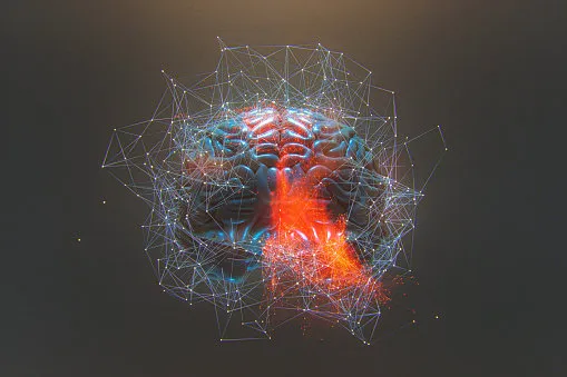abstract brain activity image 3d generated image