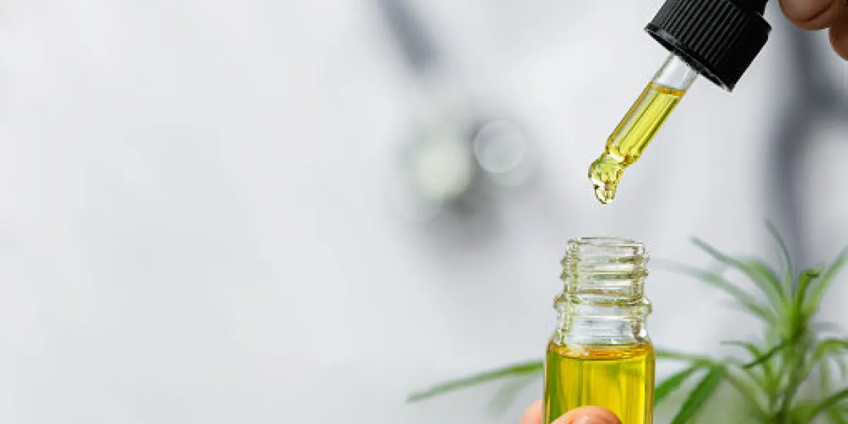 doctor hand holding bottle of cannabis oil against marijuana plant, cbd hemp oil pipette cannabis recipe, alternative remedy or medication, medical marijuana, medicine concept