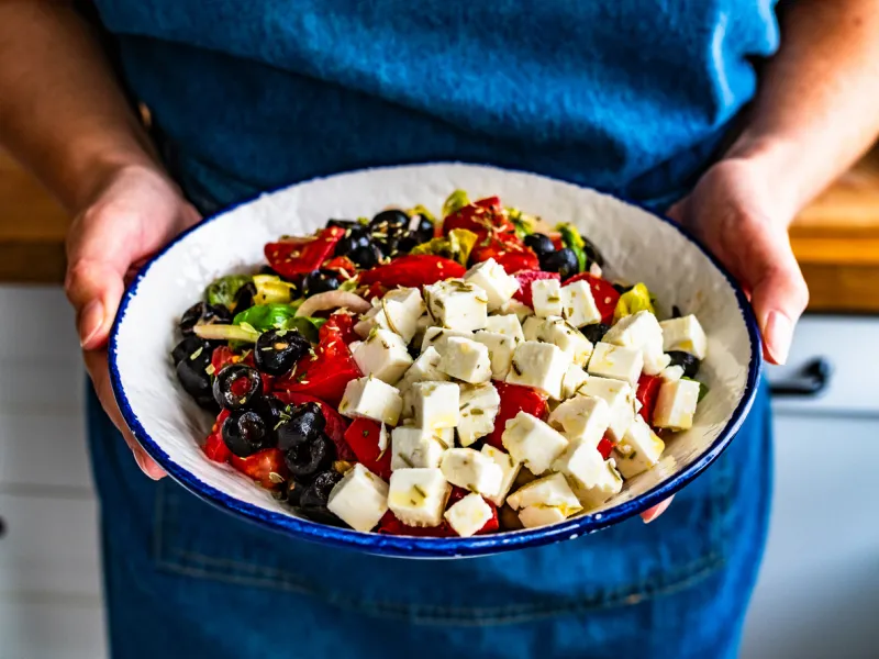 femme tena salade grecque