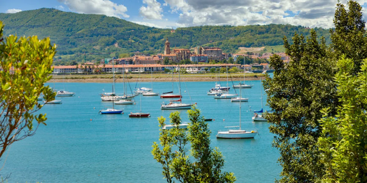 a view of the bay of hendaye, pyrenees a view of the bay of hendaye, pyrenees