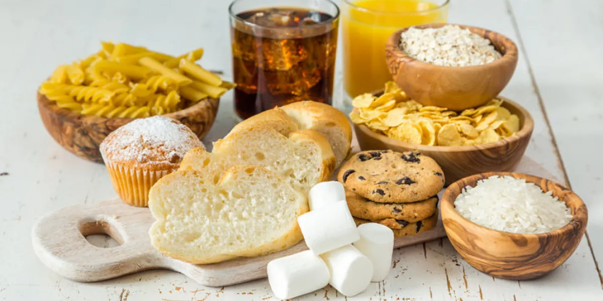 selection of bad sources carbohydrates, copy space
