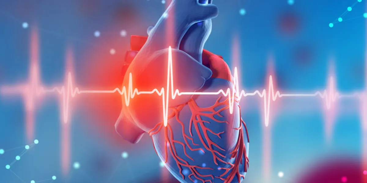 3d illustration of human heart and cardiogram on abstract futuristic blue background concept of digital technologies in medicine 3d illustration of human heart and cardiogram on abstract futuristic blue background concept of digital technologies in medicine