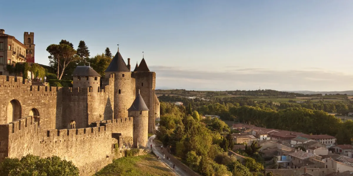 medieval fortified city of carcassonne, france medieval fortified city of carcassonne, france