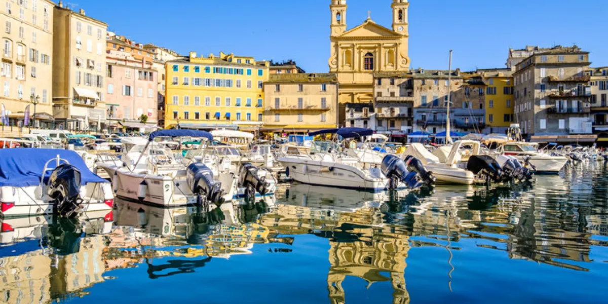 famous old town and harbor of bastia on corsica famous old town and harbor of bastia on corsica