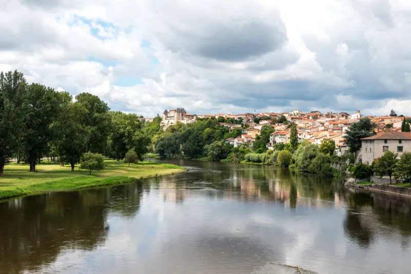 allier river in pont-du-chateau, puy-de-dome department, auvergne (france) allier river in pont-du-chateau, puy-de-dome department, auvergne (france)