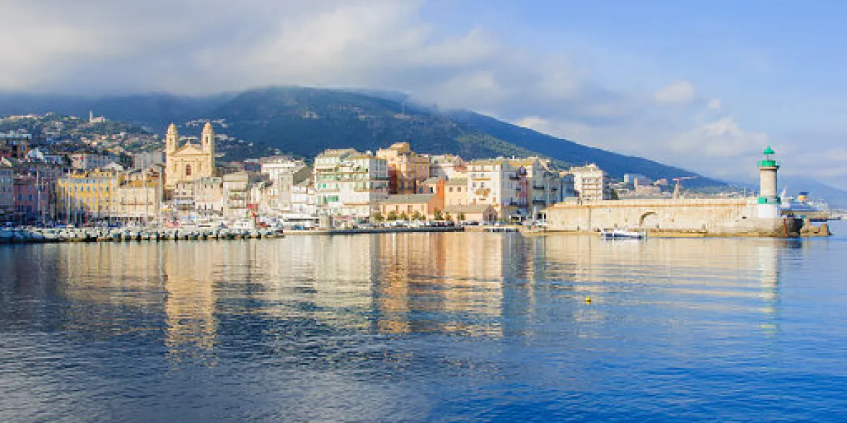 the old port (the vieux port), in bastia, corsica, france the old port (the vieux port), in bastia, corsica, france