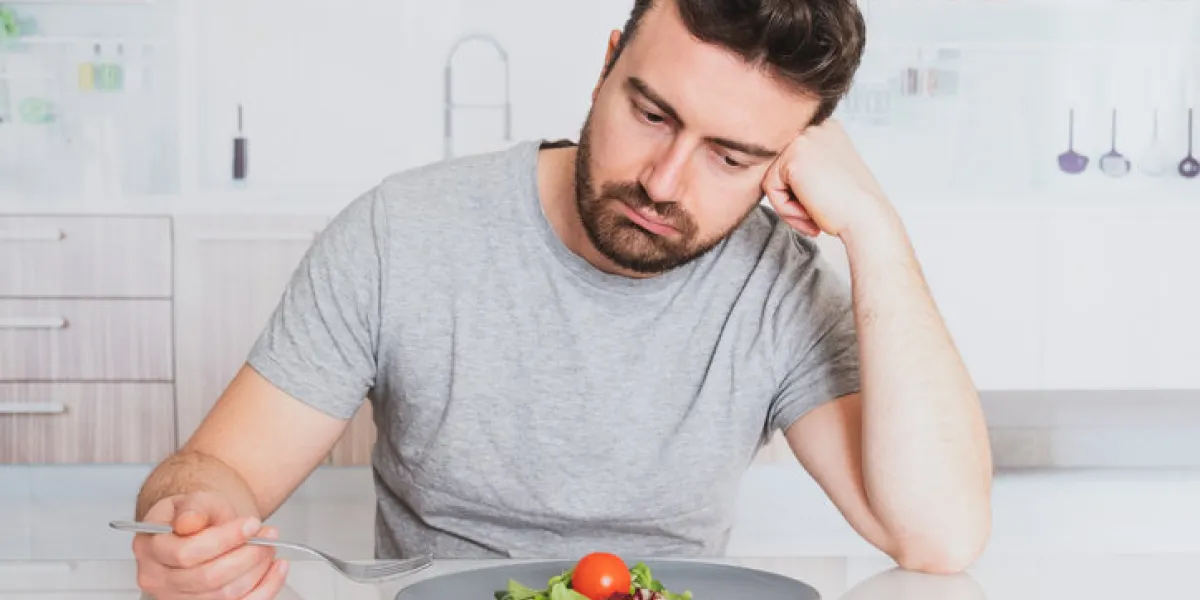sad man diet ready to eat salad for weight loss sad man diet ready to eat salad for weight loss