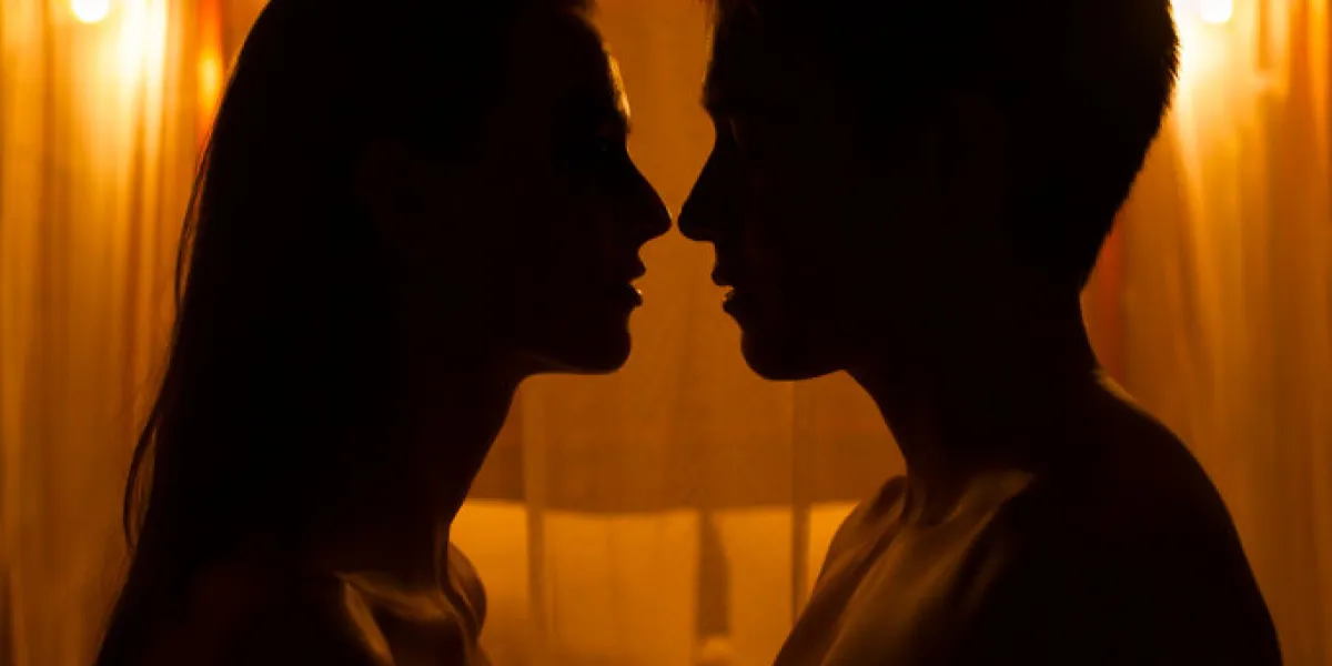 couple share a moment of romantic affection couple share a moment of romantic affection