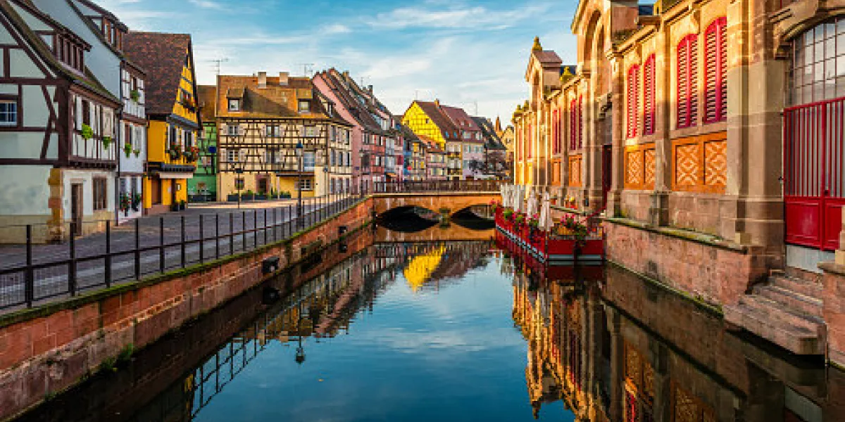 colmar is a very famous town with many half-timbered houses in alsace in france colmar is a very famous town with many half-timbered houses in alsace in france