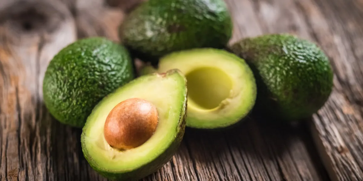 avocado on wooden background