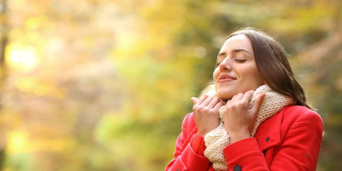 femme soleil automne