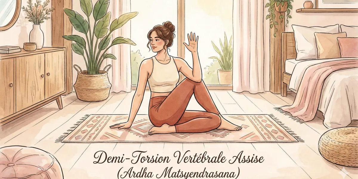 demi-torsion vertébrale assise