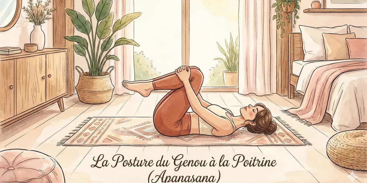 La posture du genou à la poitrine (Apanasana)
